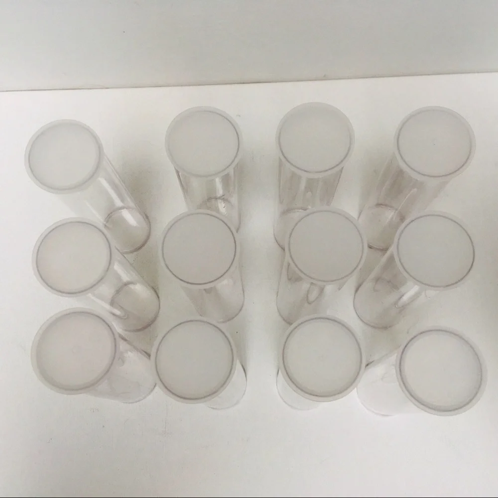 NEW lot of (100) 6-inch Clear Plastic Storage Tubes with Caps (1.25" Diameter) - Picture 8 of 9